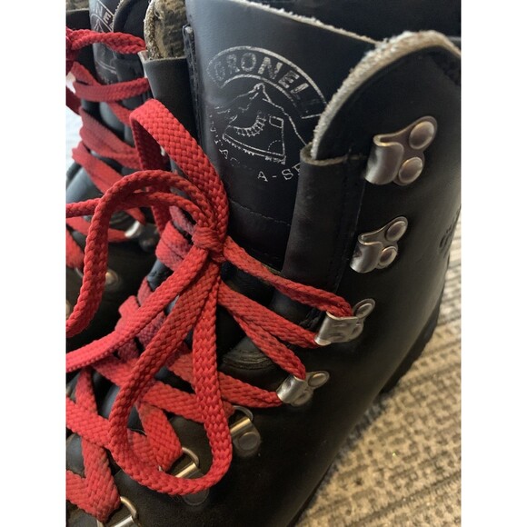 Vintage Classic Gronell Italy Camp 7 Leather Hiking Ski Boots Size 8 US Vibram main image 8